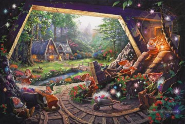 Snow White and the Seven Dwarfs TK Christmas Peinture à l'huile